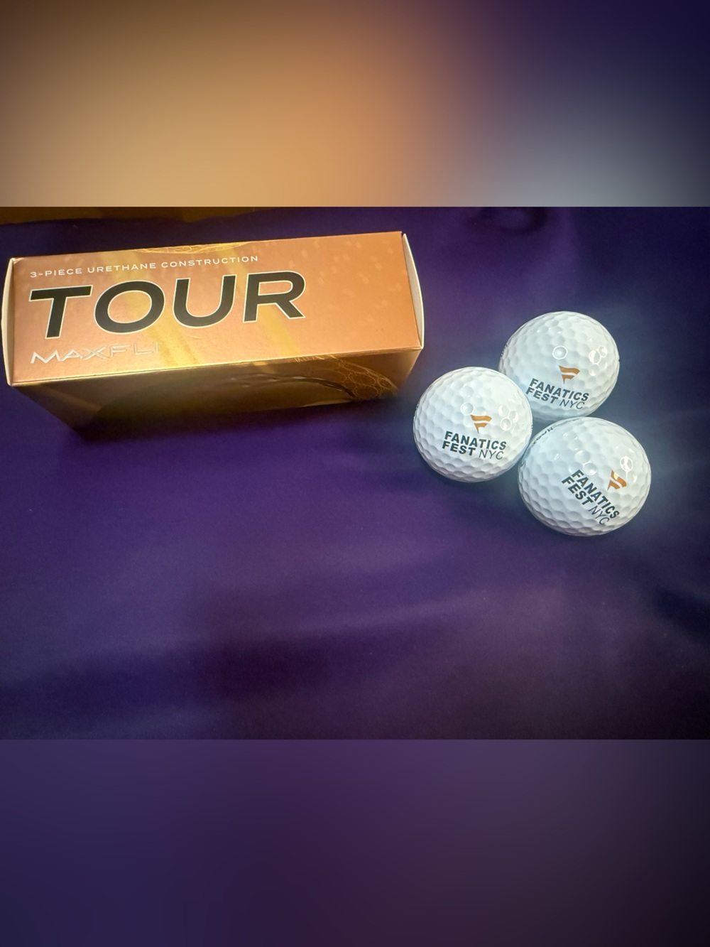 Tour Maxfli Golf Balls - 2 packs of White with Orange Logo  (3 in each Pack)